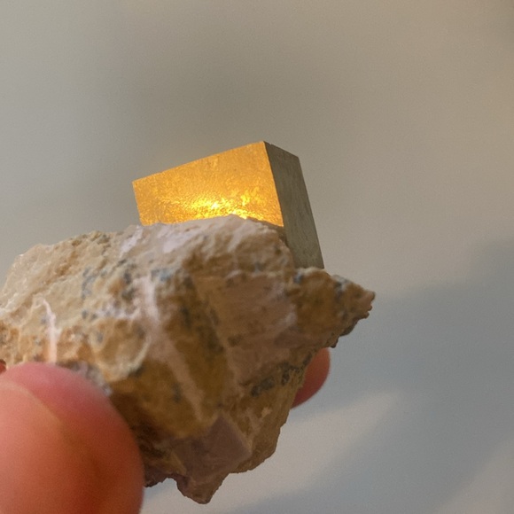 🌟 Naturally Occurring Pyrite Cube Specimen on Matrix - Rare! - Picture 3 of 8